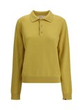 Extreme Cashmere Cashmere Polo Sweater — Yellow