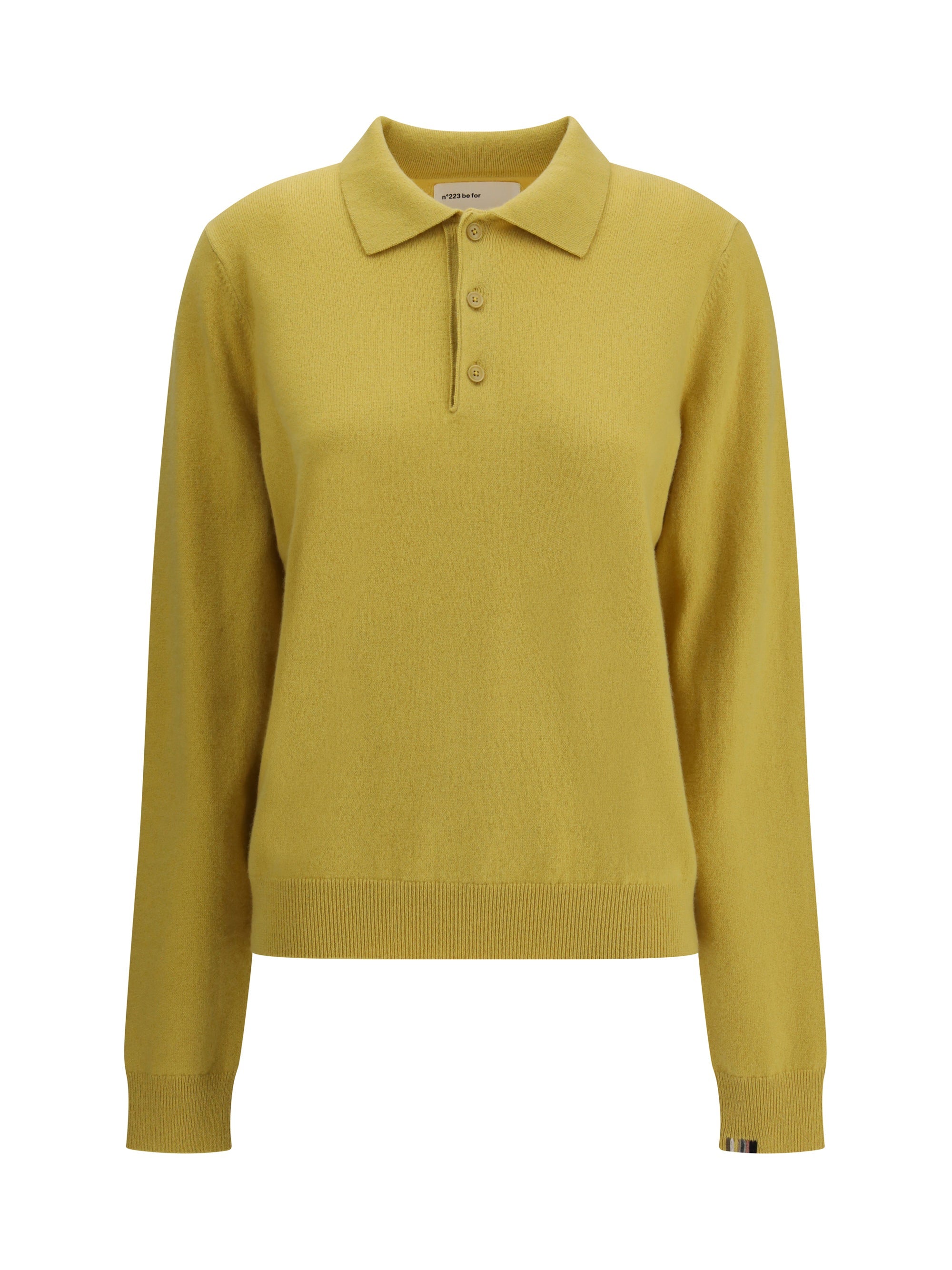 Extreme Cashmere Cashmere Polo Sweater — Yellow