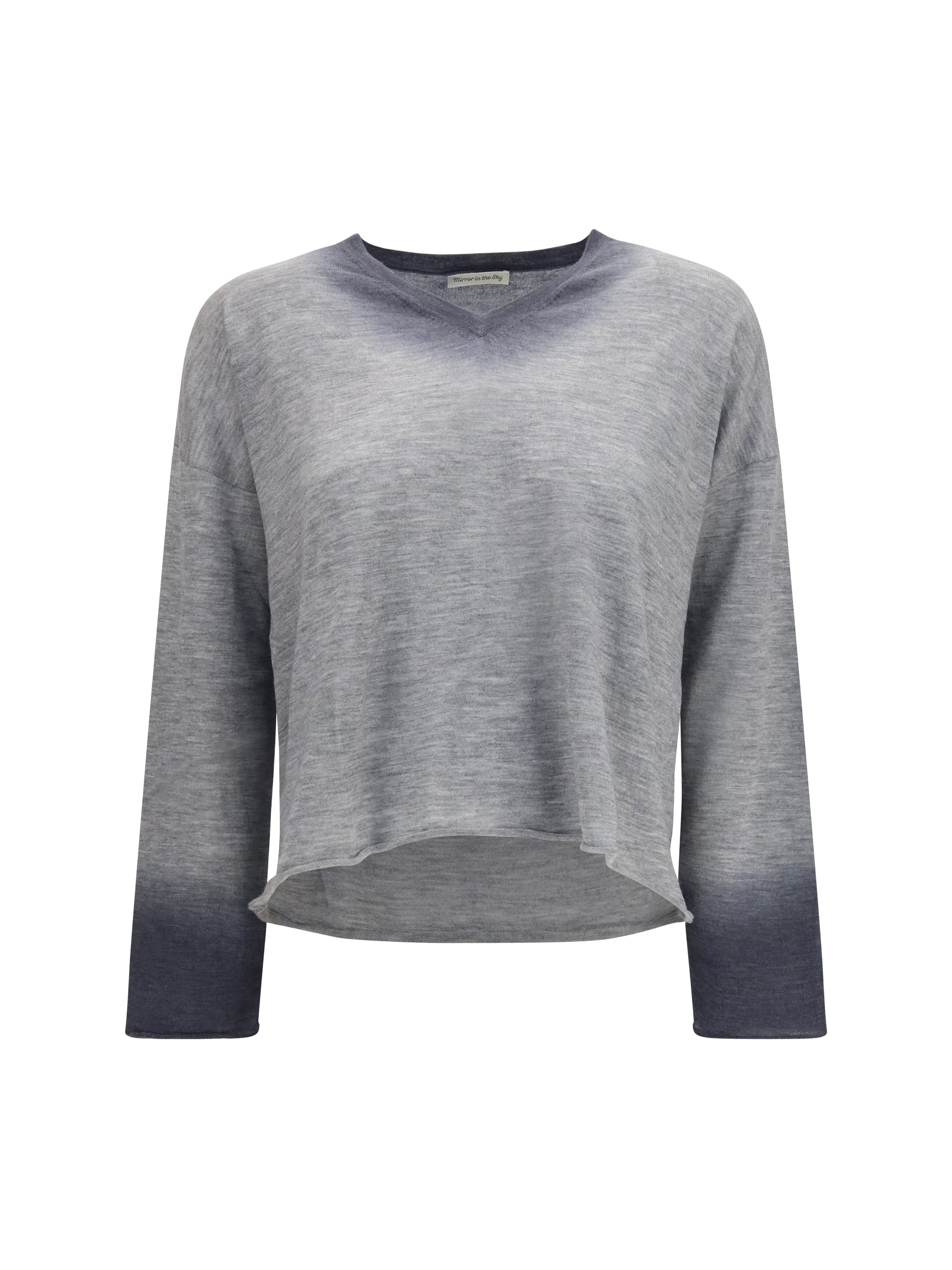Mirror In The Sky Hand-Dyed Cashmere Sweater — Gray