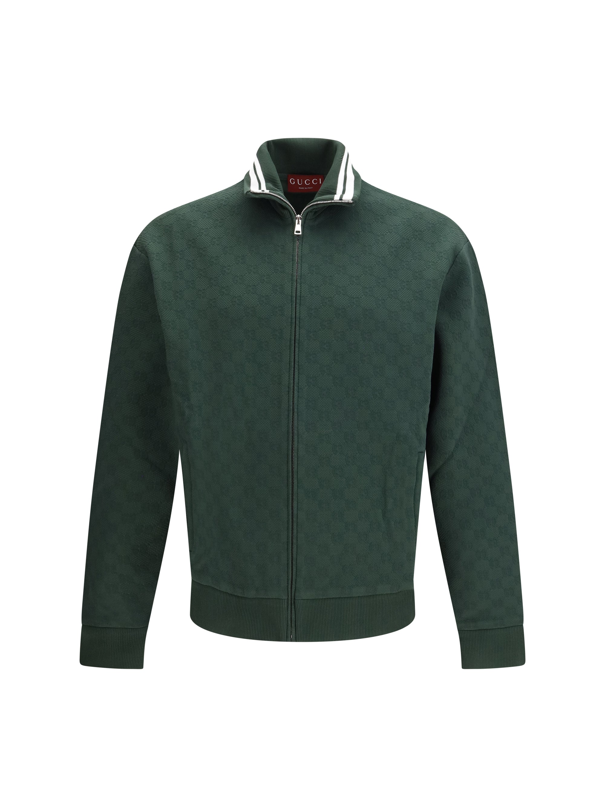 Gucci Embossed GG Technical Jersey Jacket — Green