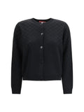 Gucci GG Crystal-Embellished Wool Cardigan — Black