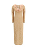 Alessandra Rich Evening Dress — Beige