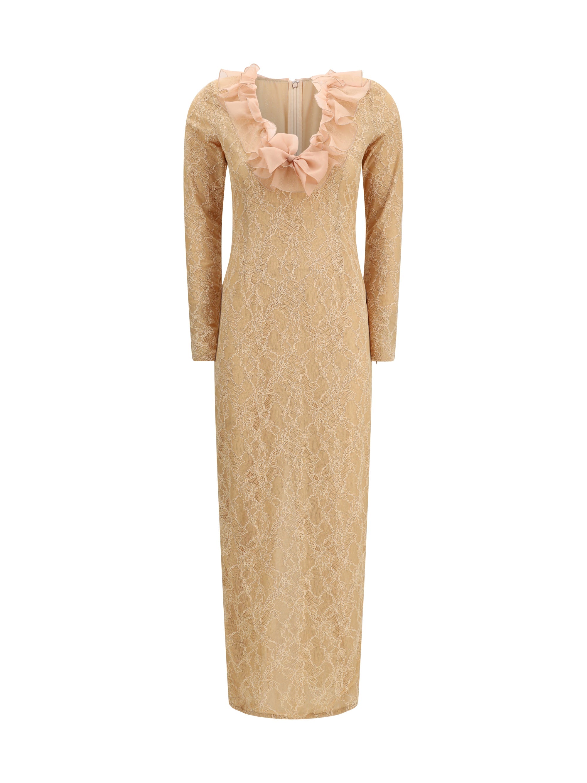 Alessandra Rich Evening Dress — Beige