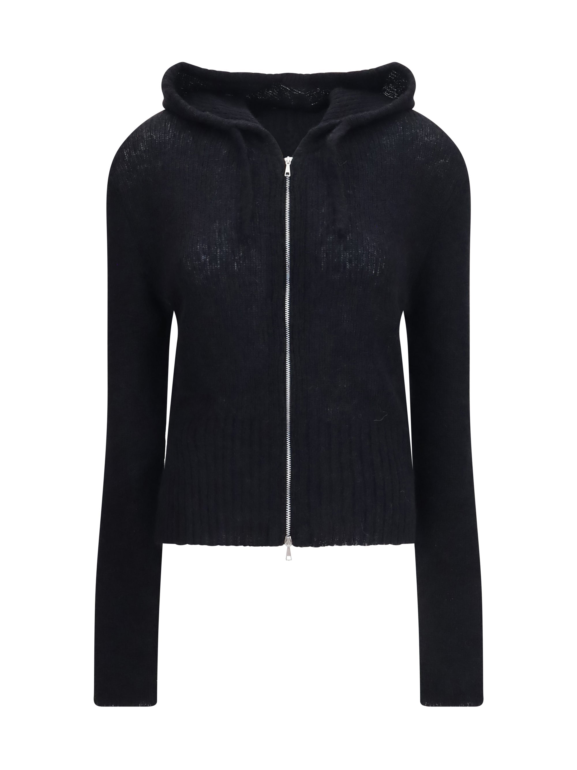 Our Legacy Alpaca-Blend Zip-Up Hoodie — Black