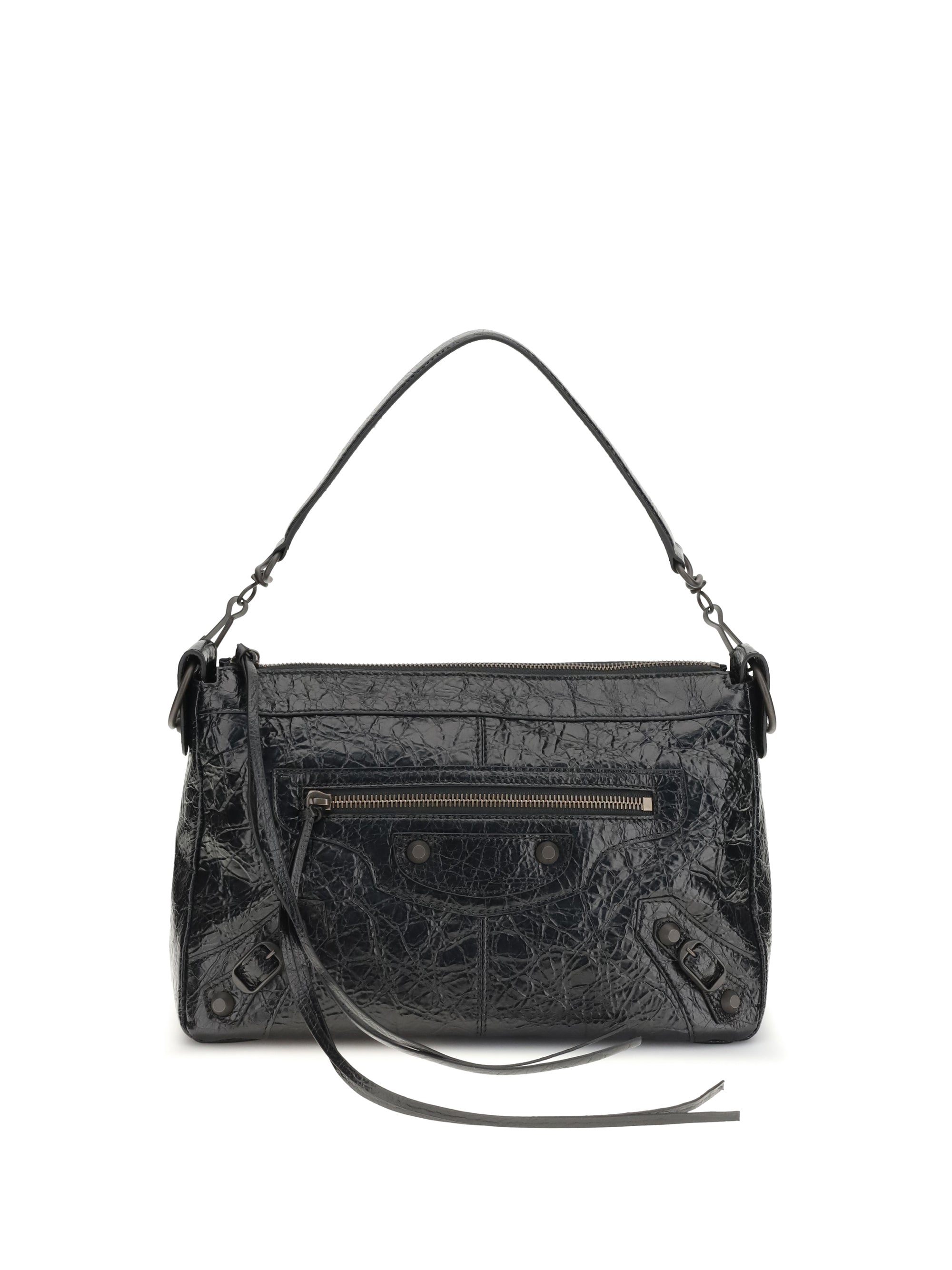 Balenciaga Le City Moto Shoulder Bag — Black