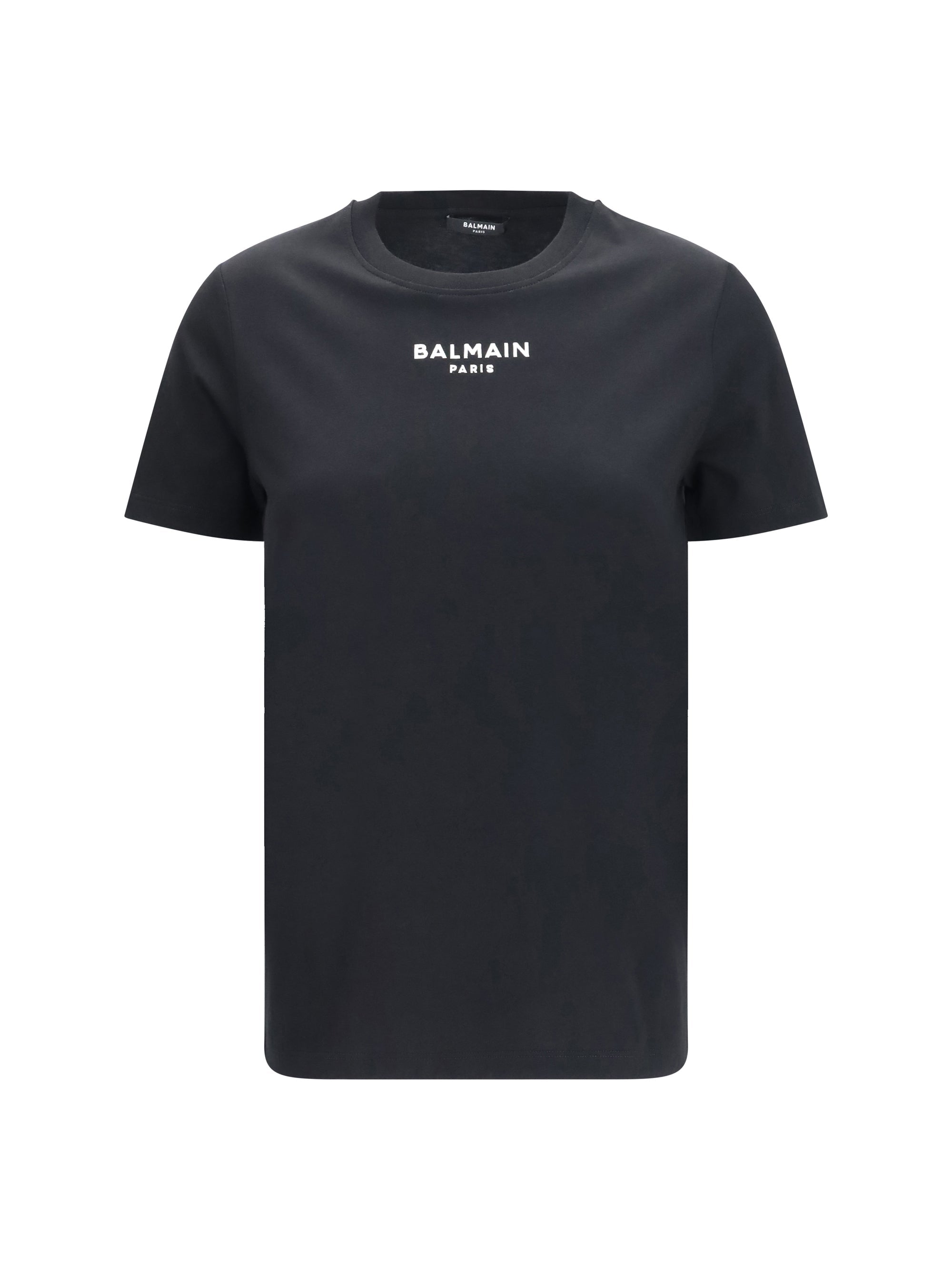 Balmain Logo-Print Cotton T-Shirt — Black