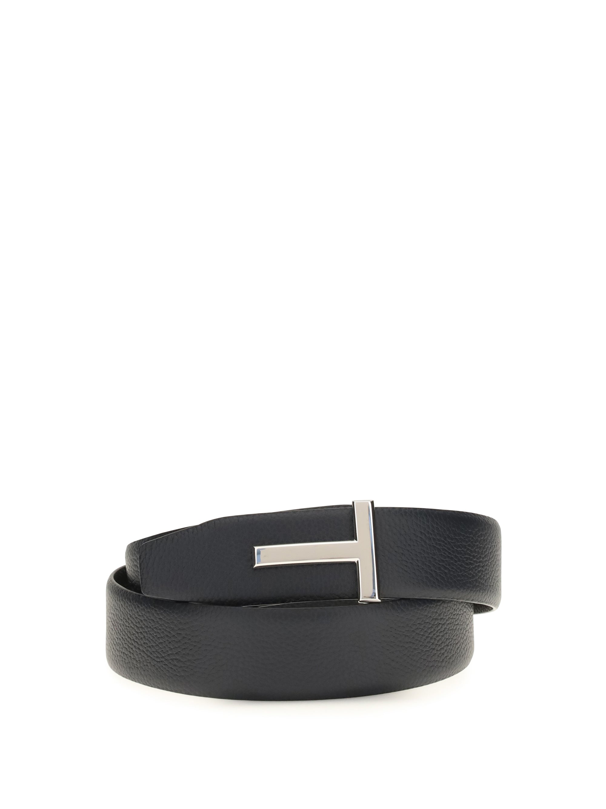 Tom Ford Reversible Leather Belt — Black