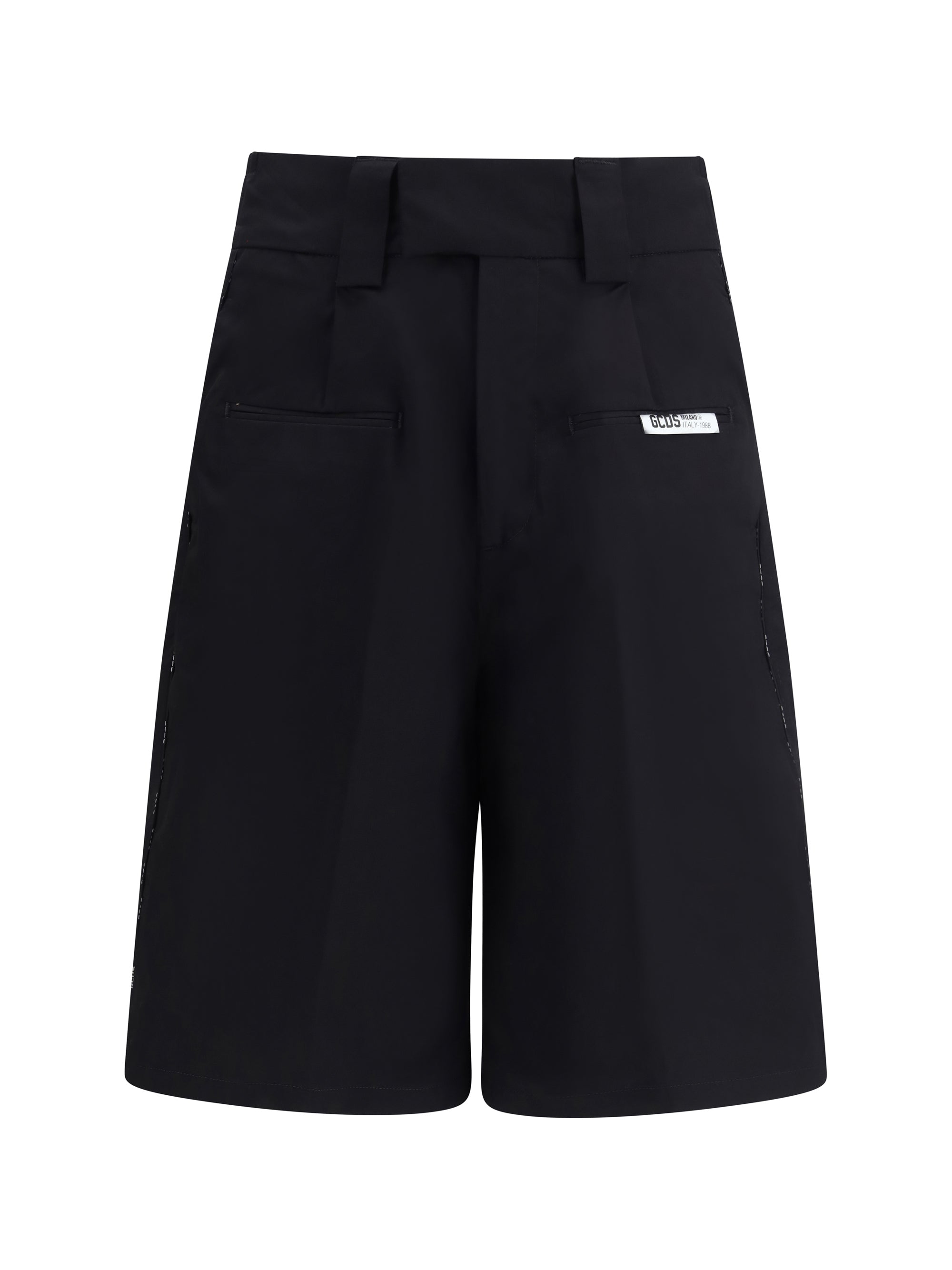 GCDS Logo Piping Bermuda — Black