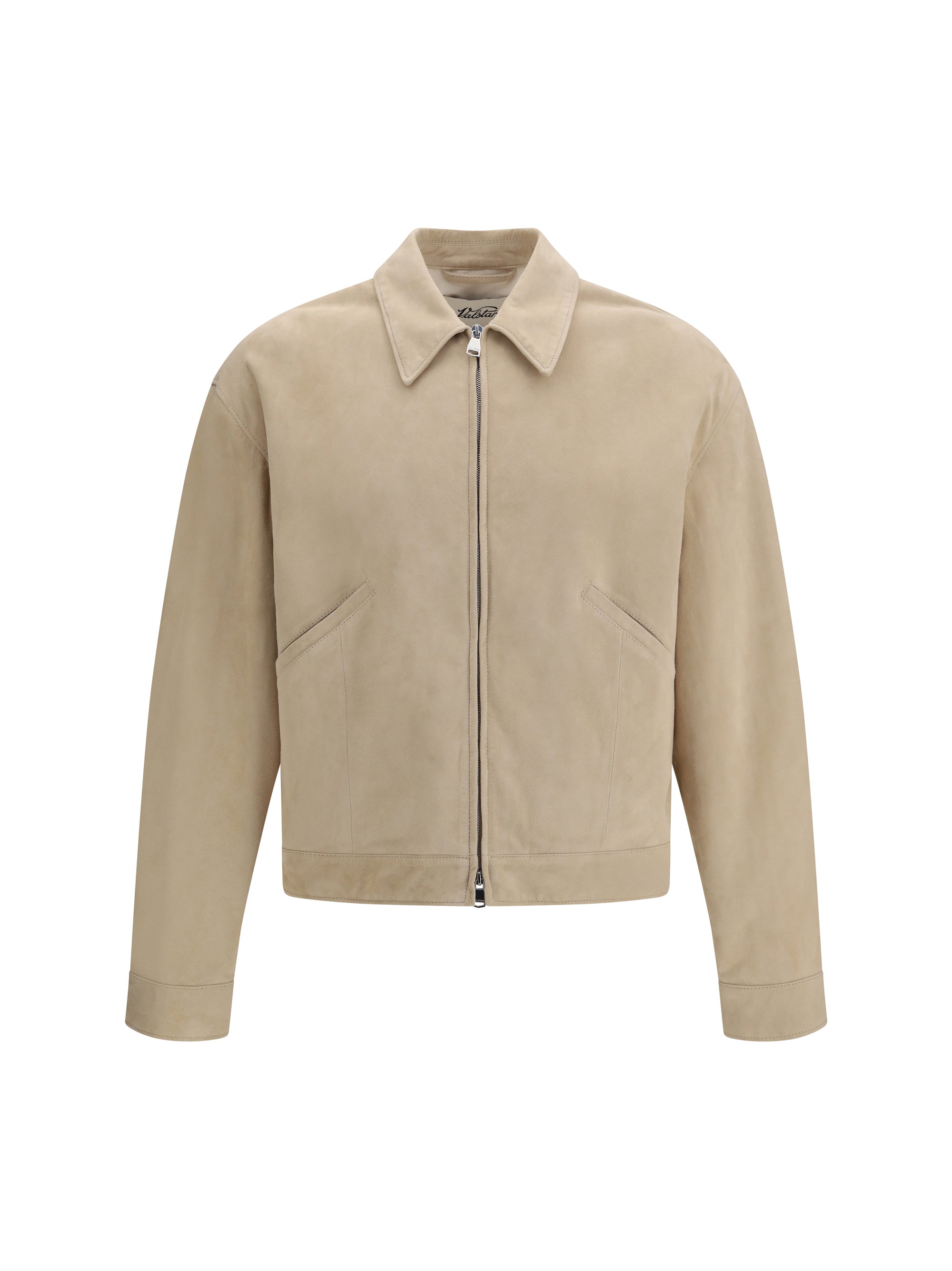 Valstar Suede Bomber Jacket — Beige
