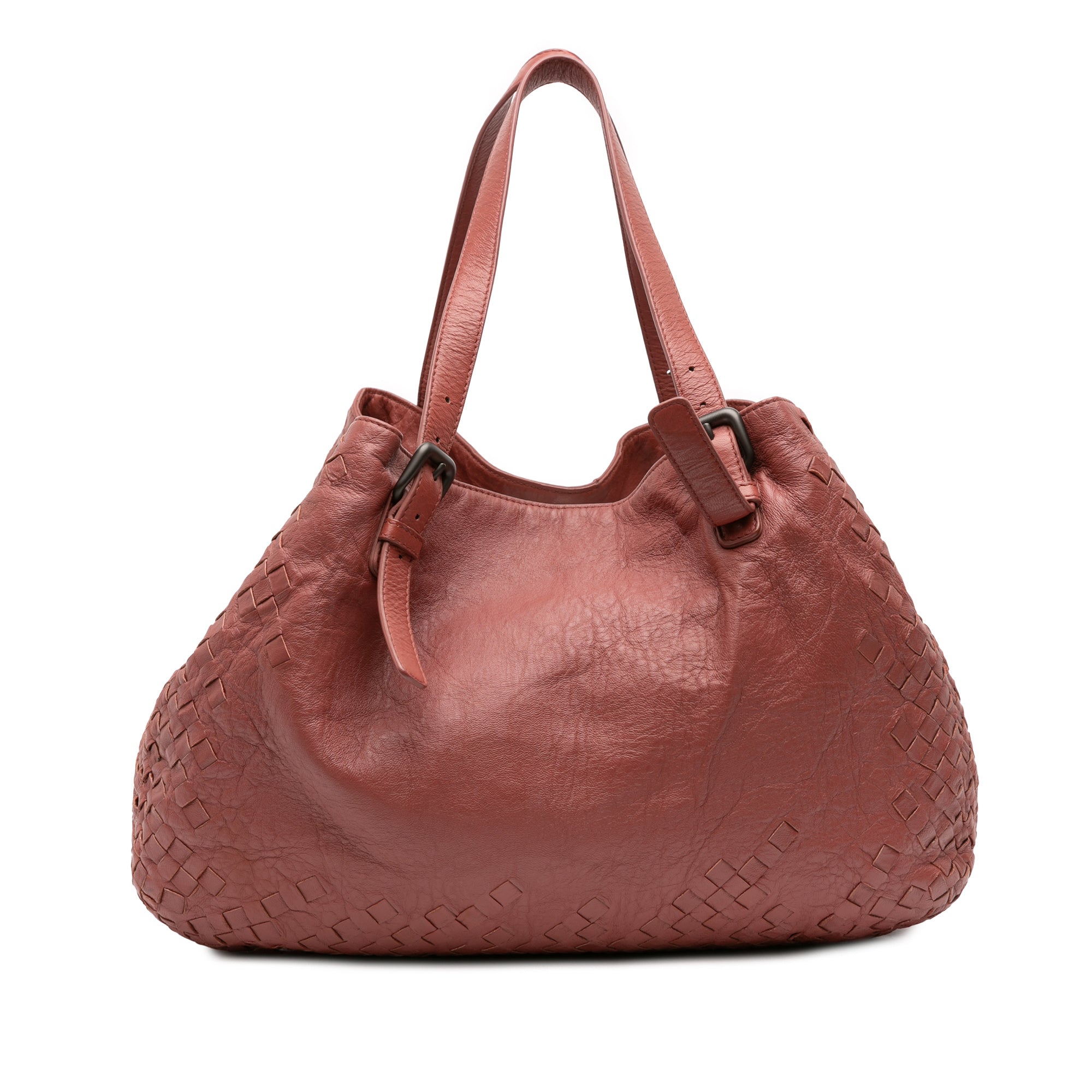 Large Intrecciato Trimmed Nappa Cesta Tote