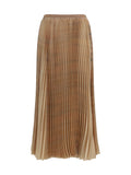 Fabiana Filippi Pleated Midi Skirt — Brown