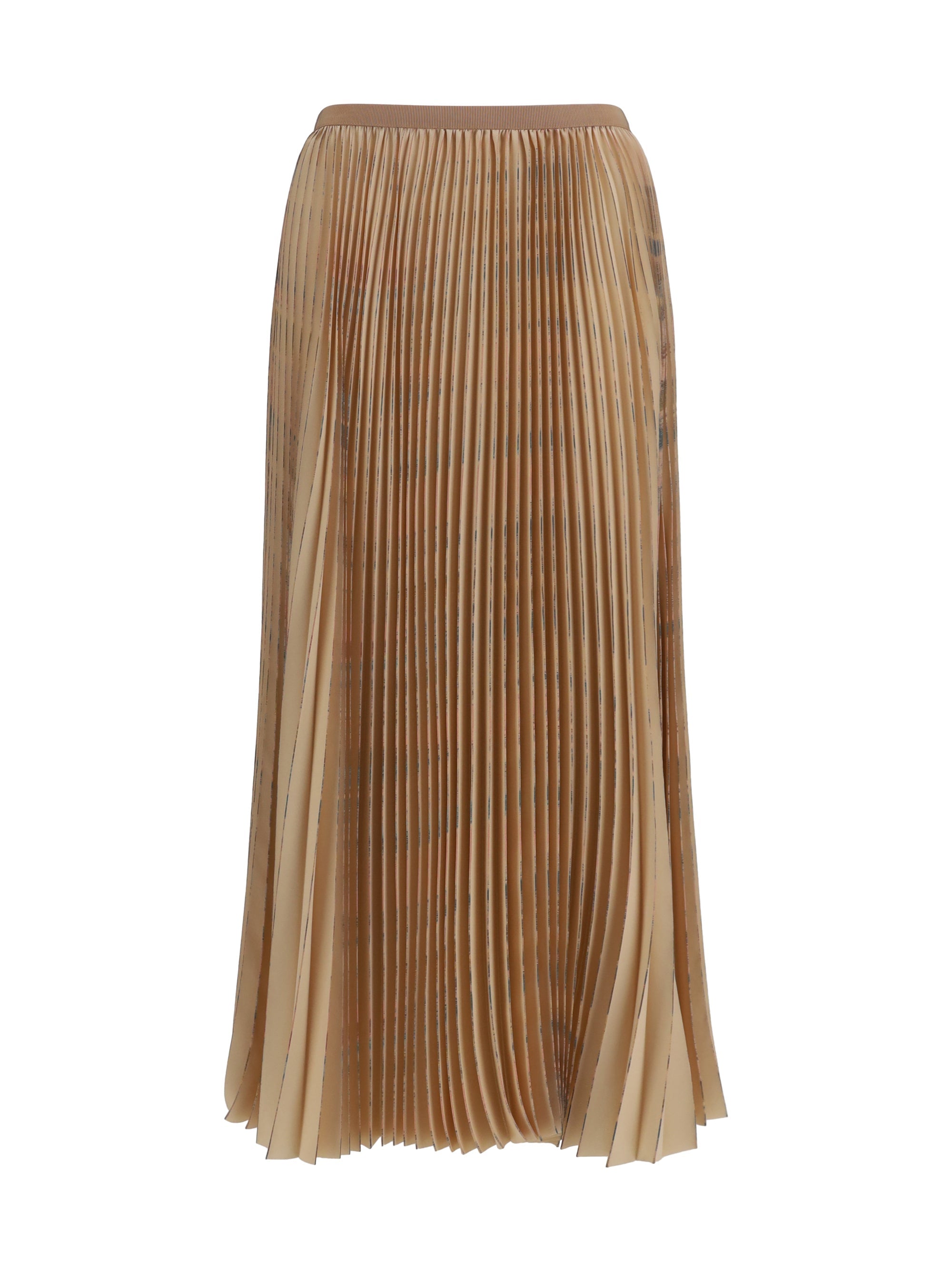 Fabiana Filippi Pleated Midi Skirt — Brown