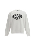 Moschino Logo-Print Organic Cotton Sweatshirt — White