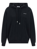 Off White Logo-Embroidered with Arrow & Floral Graphic Hoodie — Black