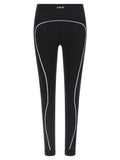Off White Logo-Embroidered High-Waist Leggings — Black