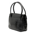Croc Embossed Vara Bow Top Handle Bag