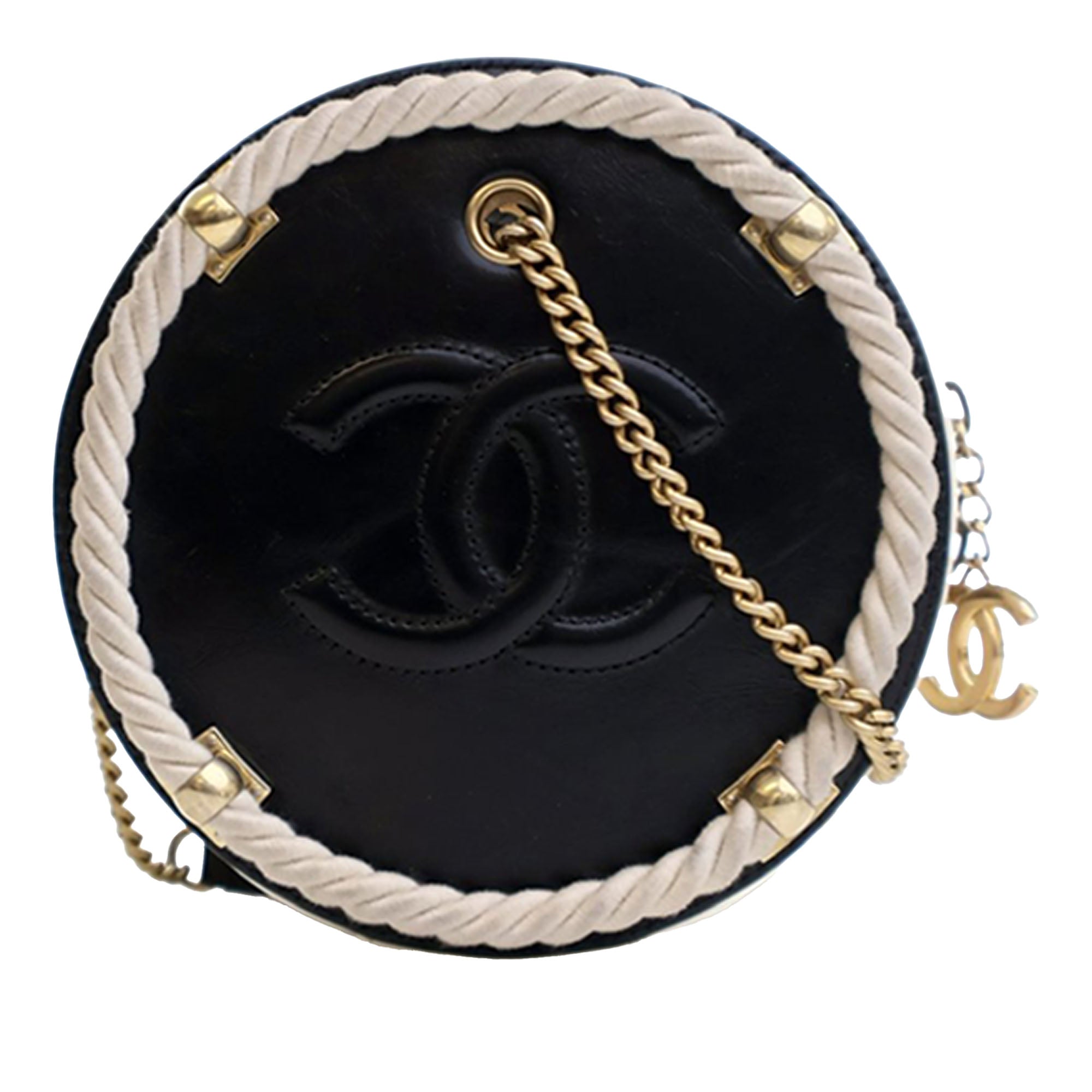 Crumpled Calfskin En Vogue Round Bag