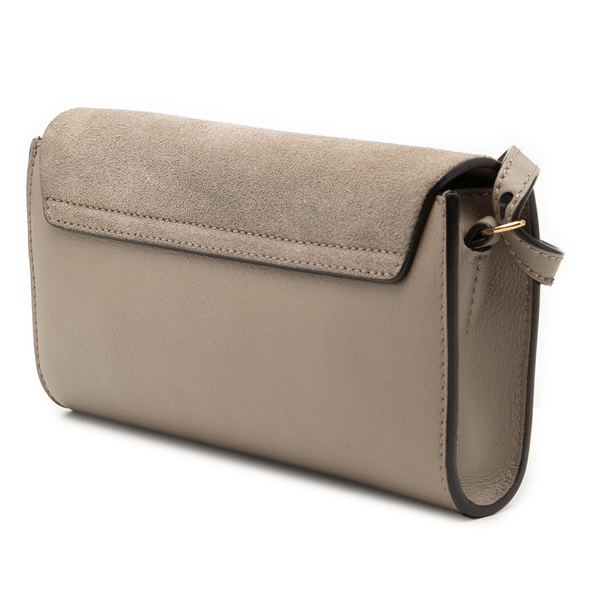 Mini Calfskin and Suede Faye Chain Crossbody