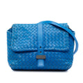 Nappa Intrecciato Double Sided Flap Shoulder Bag