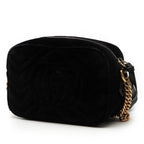 Mini GG Marmont Crystal Embellished Matelasse Velvet Crossbody