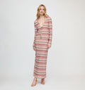The Zoey Maxi Skirt / Pink Multi Smooth Shimmer Knit   By Hill House Home