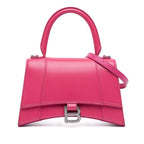 Small Shiny Box Calfskin Hourglass Satchel