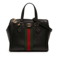 Small Leather Web Ophidia Satchel