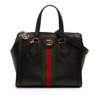 Small Leather Web Ophidia Satchel