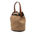 Small Triomphe Raffia Drawstring Bucket Bag
