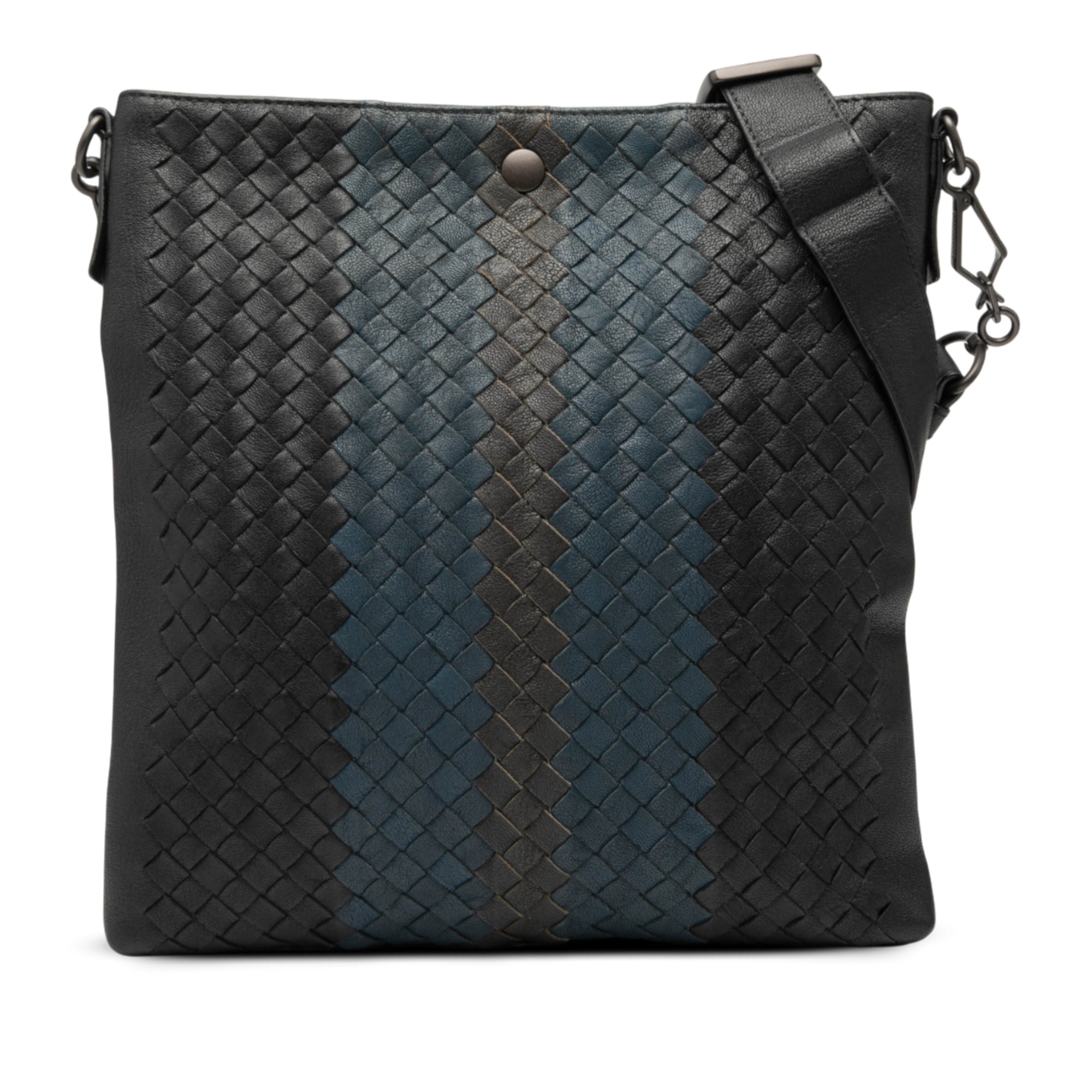 Tricolor Leather Intrecciato Crossbody