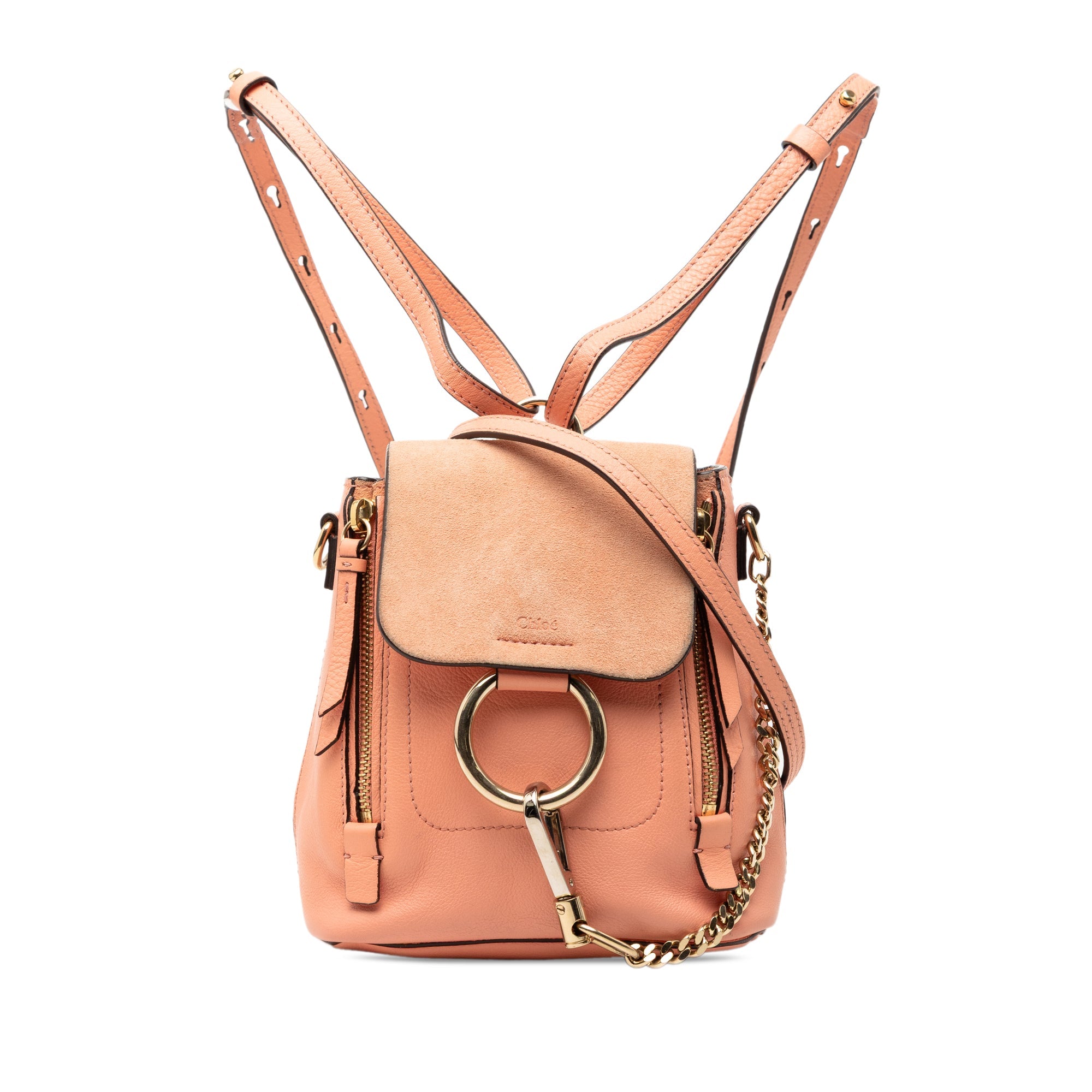 Mini Calfskin and Suede Faye Backpack