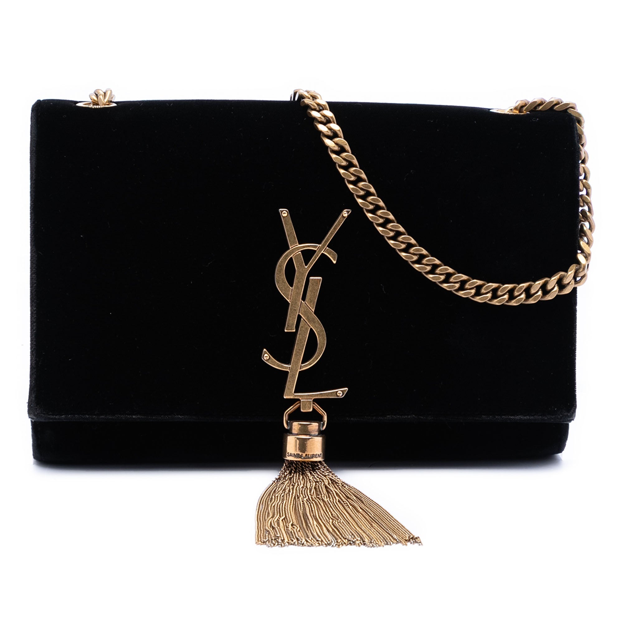 Small Suede Monogram Kate Tassel Crossbody