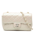 Mini Rectangular Classic Iridescent Lambskin Single Flap