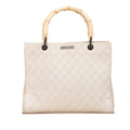 GG Canvas Bamboo Satchel