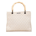GG Canvas Bamboo Satchel