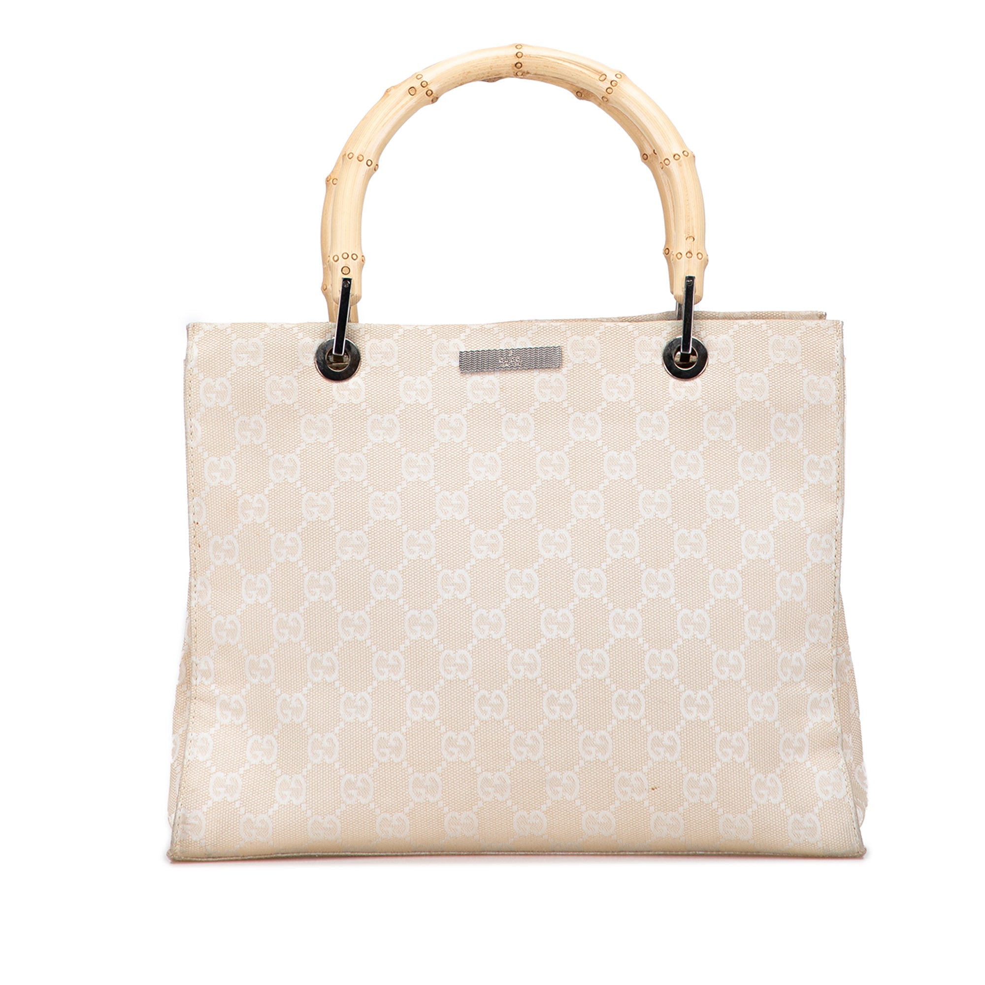 GG Canvas Bamboo Satchel