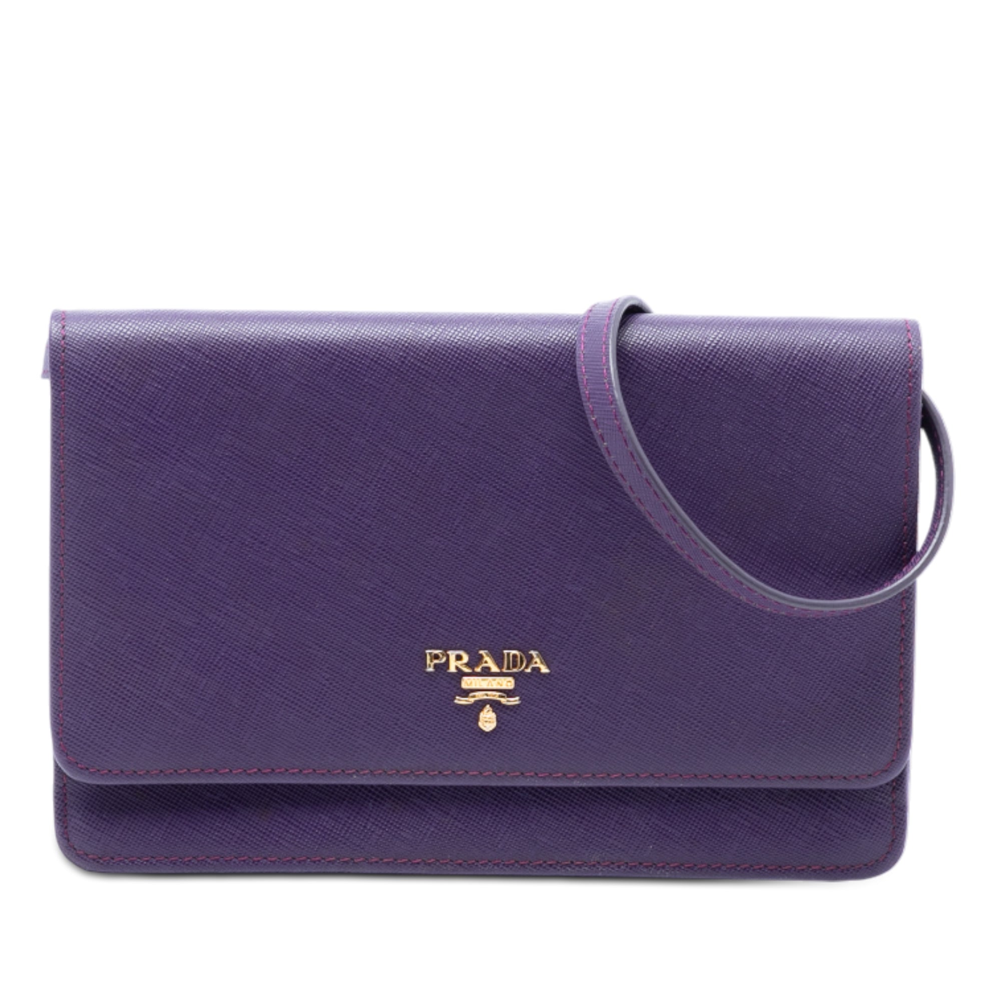 Saffiano Wallet on Strap