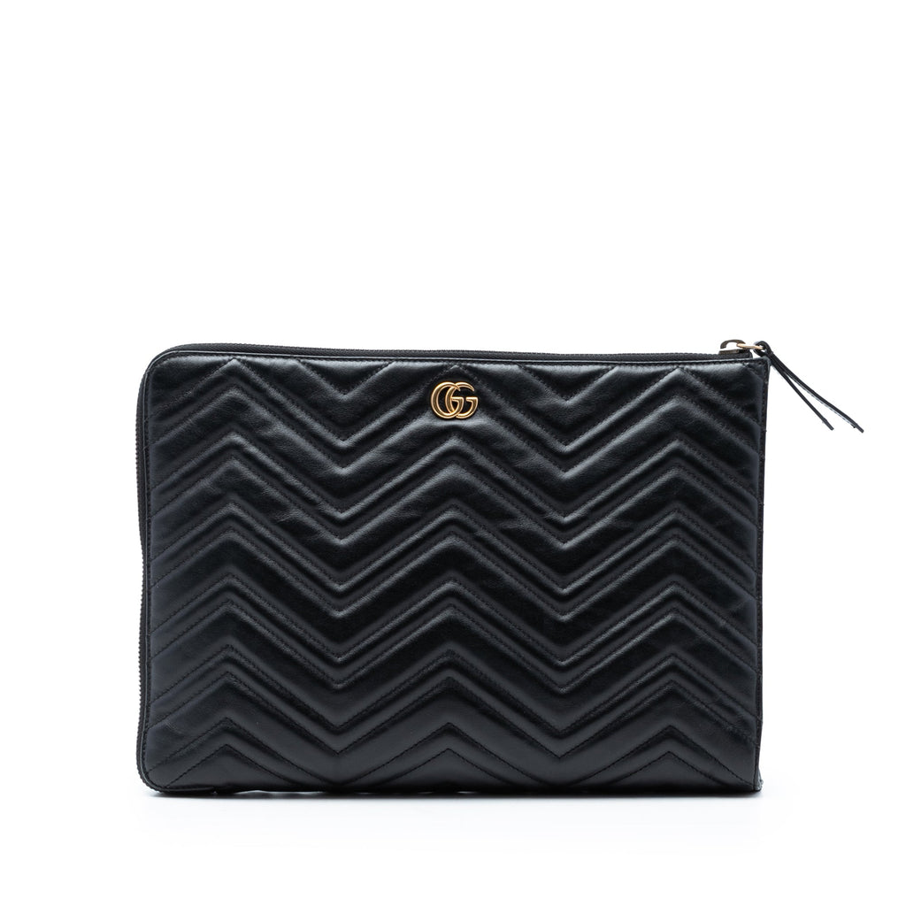 GG Marmont Matelasse Leather Portfolio Clutch
