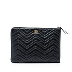 GG Marmont Matelasse Leather Portfolio Clutch