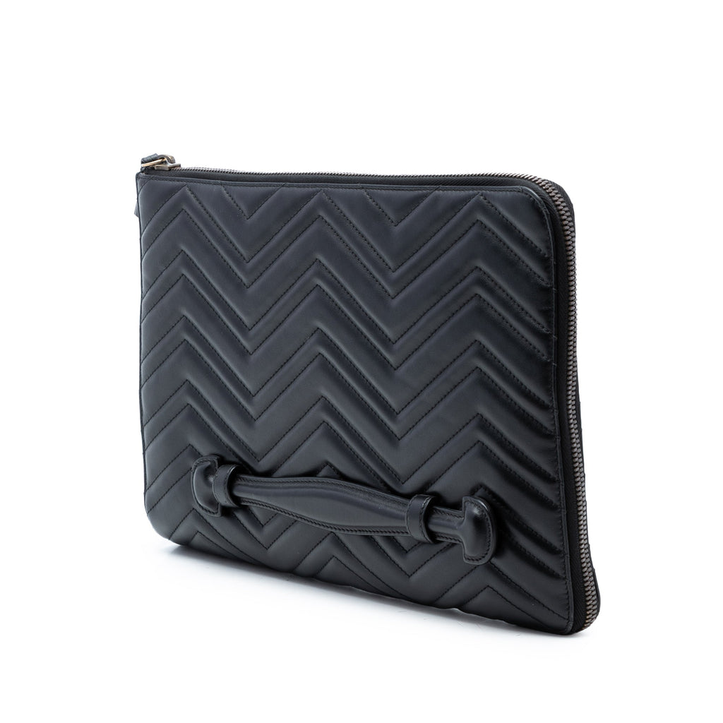 GG Marmont Matelasse Leather Portfolio Clutch