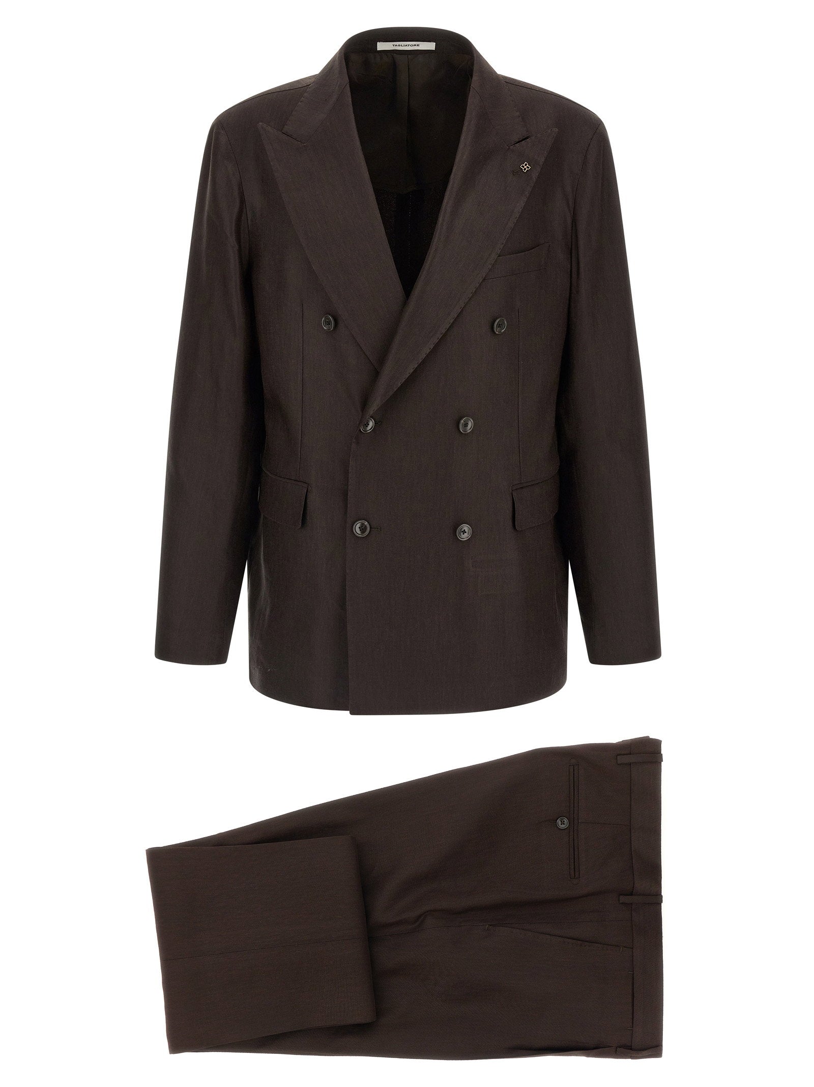 Tagliatore Vesuvio Pant Suit — Charcoal
