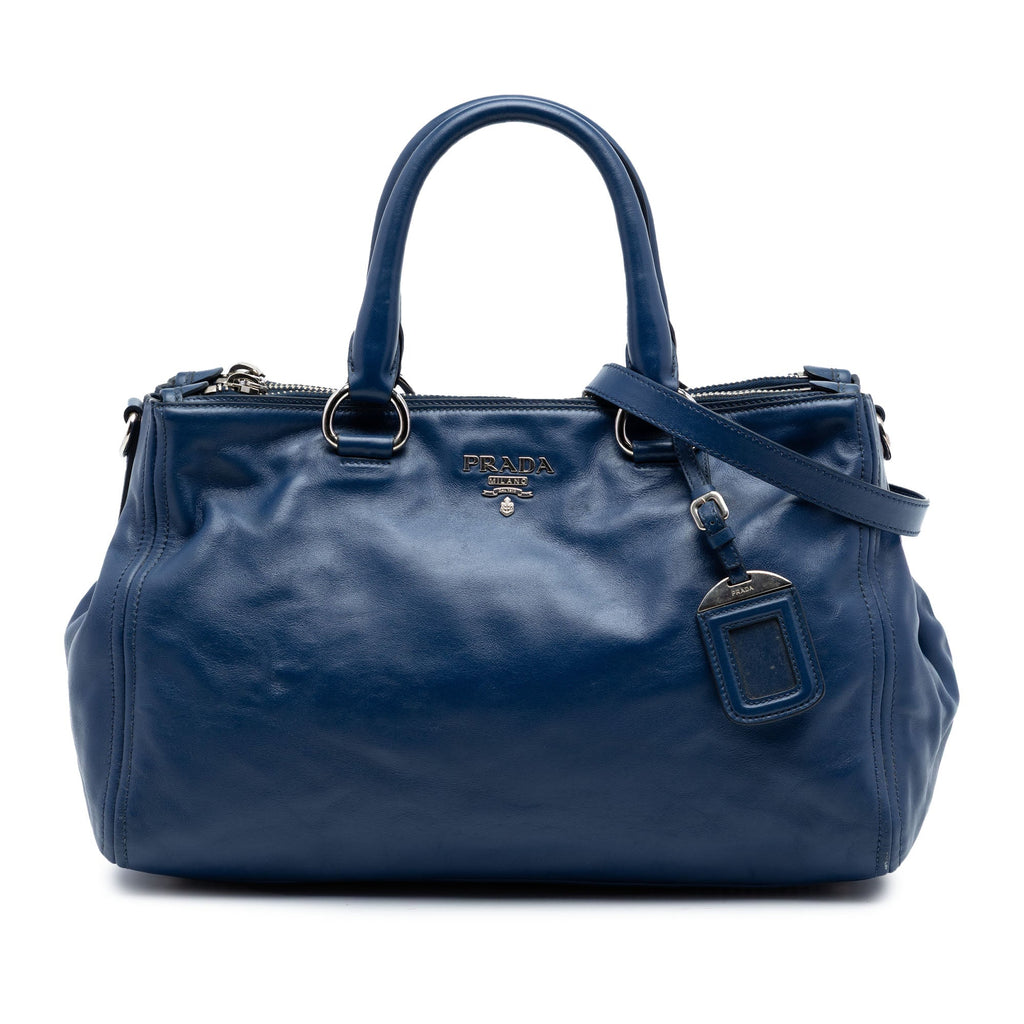 Soft Calf Double Zip Convertible Tote