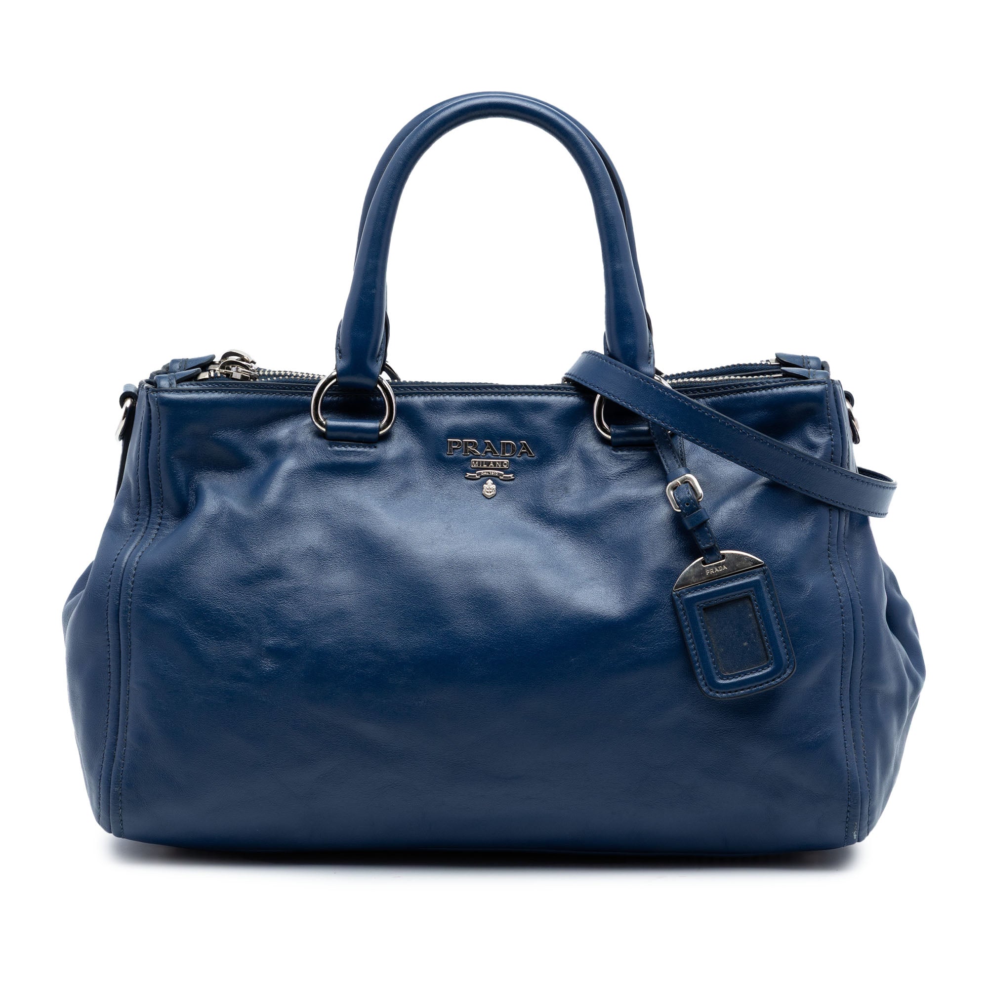 Soft Calf Double Zip Convertible Tote