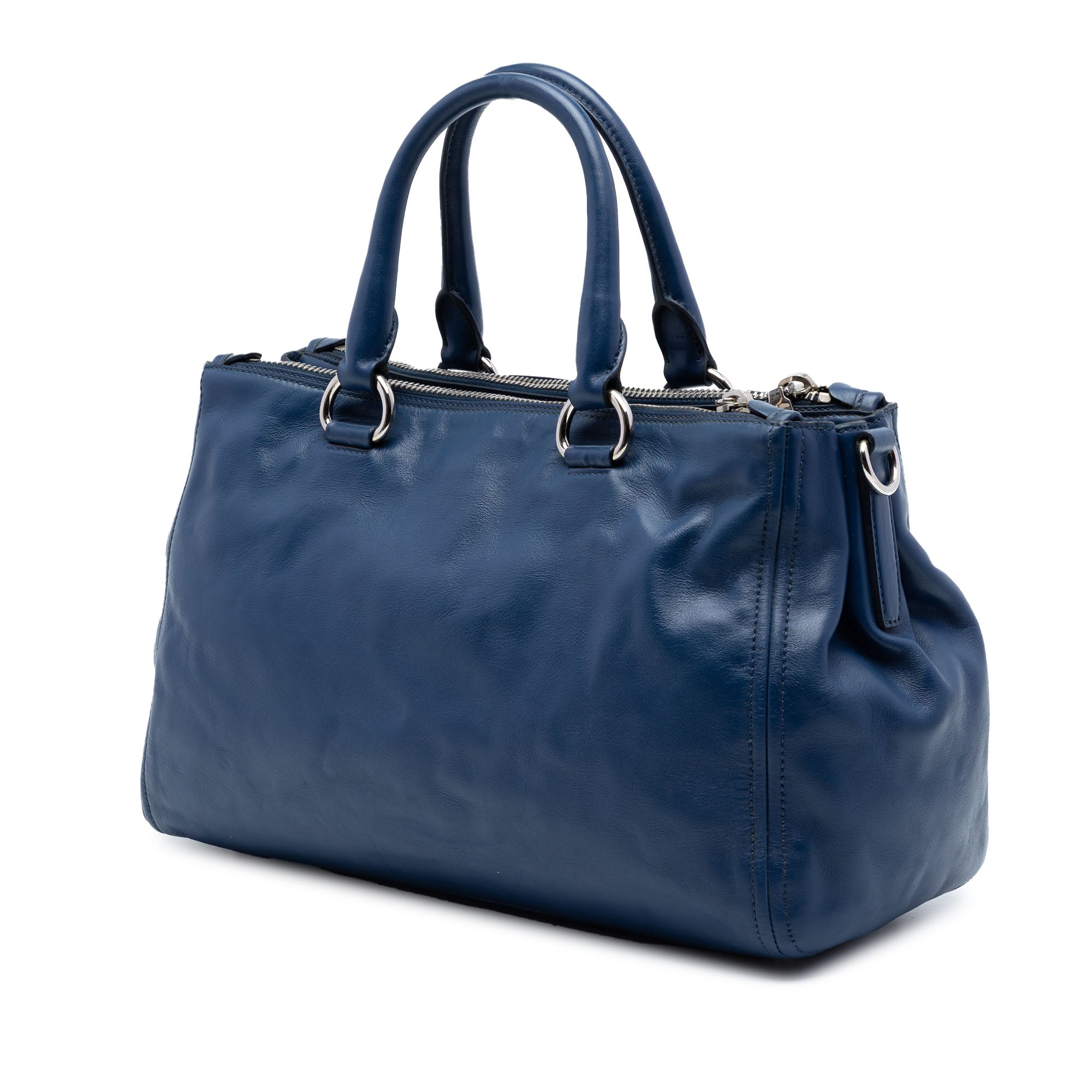Soft Calf Double Zip Convertible Tote