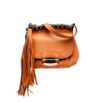 Small Leather Bamboo Nouveau Fringe Crossbody