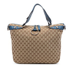 Large GG Canvas Icon Bit Satchel