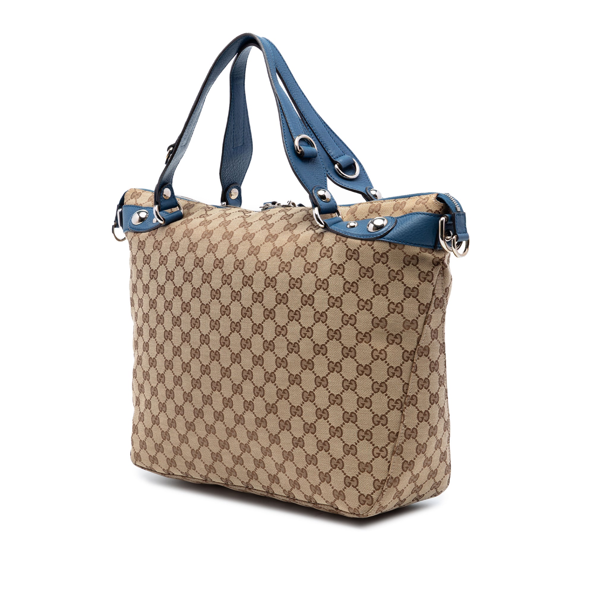 Large GG Canvas Icon Bit Satchel