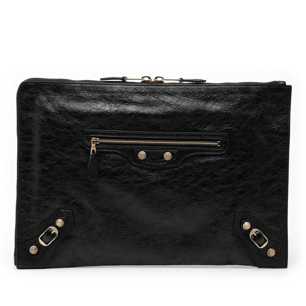 Lambskin Motocross Giant 12 Zip Around Flat Clutch