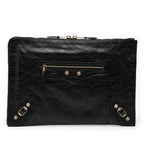 Lambskin Motocross Giant 12 Zip Around Flat Clutch