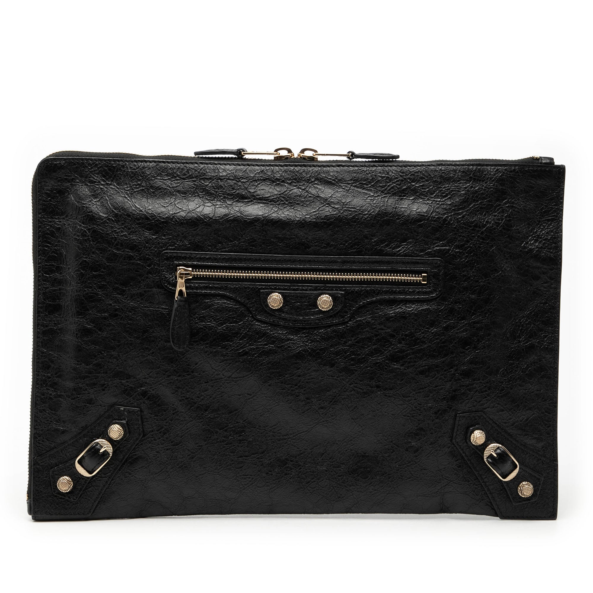 Lambskin Motocross Giant 12 Zip Around Flat Clutch